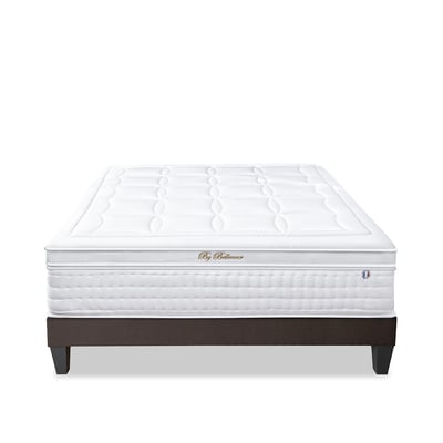 Ensemble Empereur 140x200 cm Matelas Mousse + Sommier Bois BELLECOUR