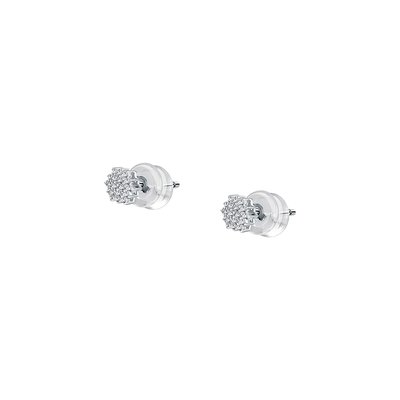 Boucles d'oreilles en or 375 et oxyde de zirconium CLEOR