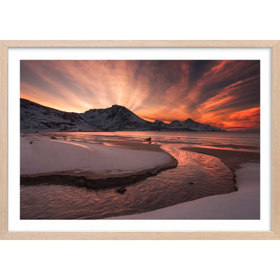 Affiche paysage Golden sunset HEXOA