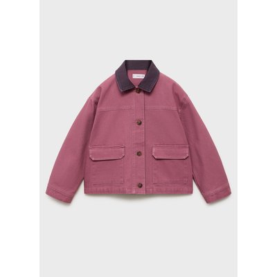 Parka en denim avec col contrastant MANGO KIDS