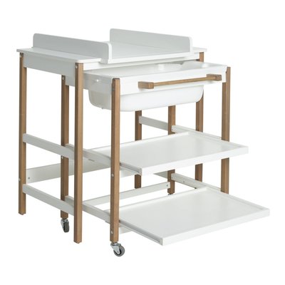 Table à langer avec baignoire Smart White Naturel QUAX