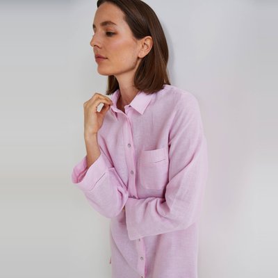 Chemise de nuit détails jour échelle en lin, certifiée European Flax MONOPRIX