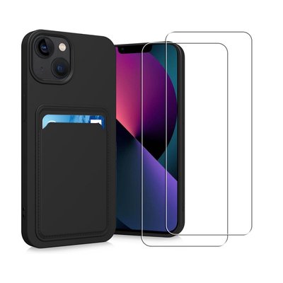 Coque Iphone 15 compartiment carte + 2 vitres EVETANE