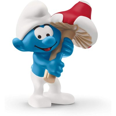 Figurine Schtroumpf avec champignon SCHLEICH