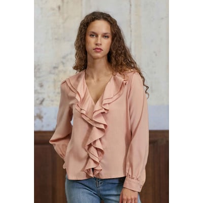Blouse manches longues col v uni BOANE LA PETITE ETOILE