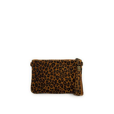 Sac pochette en cuir nubuck MORGANE JUNGLE OH MY BAG