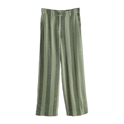 Pantalon large habillé en mélange de lin NEXT