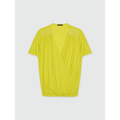 T-shirt en jersey crêpe avec croisé sur le devant FIORELLA RUBINO