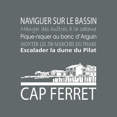 Tableau Mural Cap Ferret ILLUSTRATION CEANOTHE