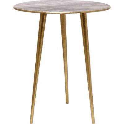 Table d'appoint effet marbre pied  en aluminium élégant RECOLLECTION