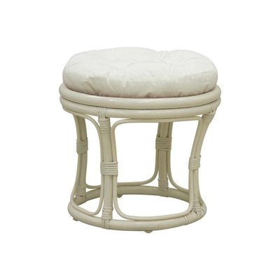 Tabouret en rotin avec coussin Uni AUBRY GASPARD