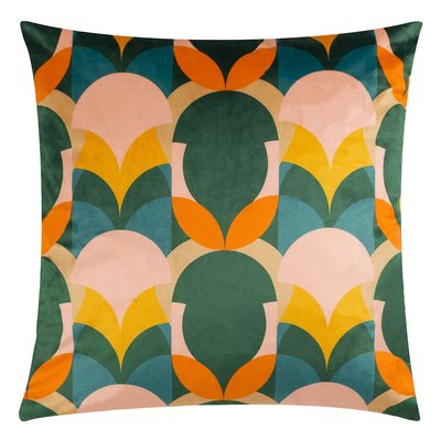 Raeya Art Deco Velvet Filled Cushion 45x45cm HEYA HOME