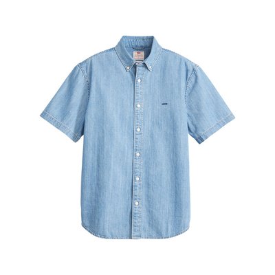 Chemise manches courtes coupe oversize Levi's® en coton bleue ciel denim à col américain LEVI'S