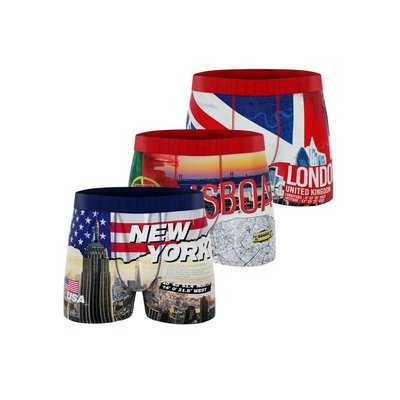 Lot de 3 Boxers microfibre FREEGUN