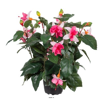 Fuchsias fleuries artificielles en pot, H 3 ARTIFICIELLES