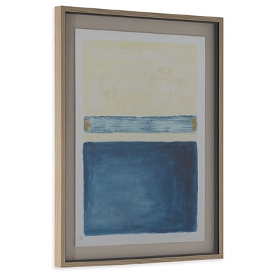 Tableau abstrait encadré verre et bois RECOLLECTION