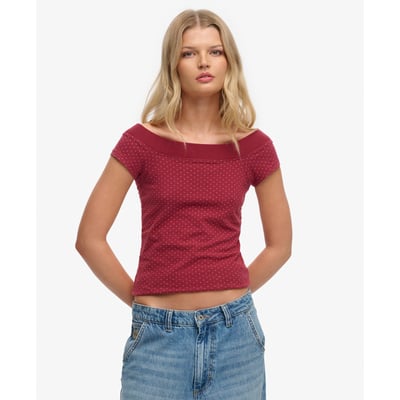 Top à motifs Athletic épaules dénudées SUPERDRY