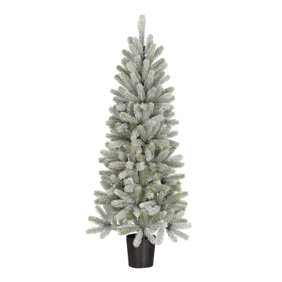 Sapin de Noël artificiel enneigé H120 cm NAGOYA BLACK BOX TREES