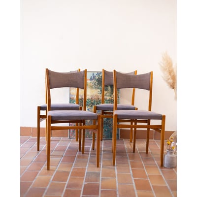 Lot de 4 chaises authentiques Alma N°1897 - Bon état DEBONGOUT