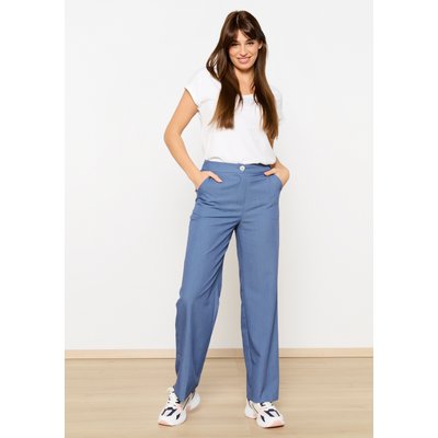 Pantalon habillé look en denim LOLALIZA