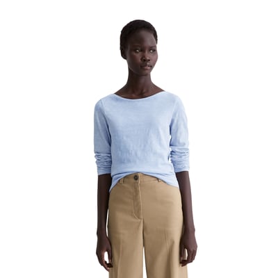 T-shirt long U-Boot regular en qualité Organic Cotton MARC O'POLO