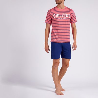 Pyjashort homme TROPICAL corail/marine ALAN BROWN