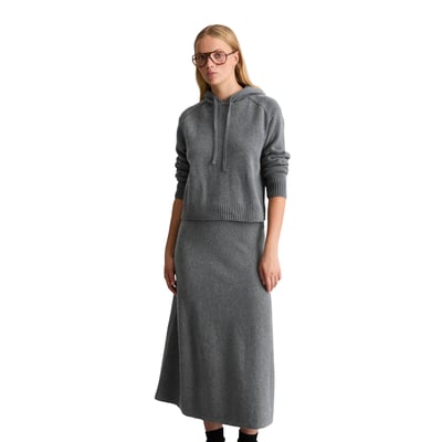 Sweat à capuche en maille, coupe décontractée en mélange de laine doux MARC O’POLO DENIM