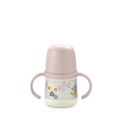 Biberon à anses 150 ml 6 mois et plus Walk in the park Rose SUAVINEX