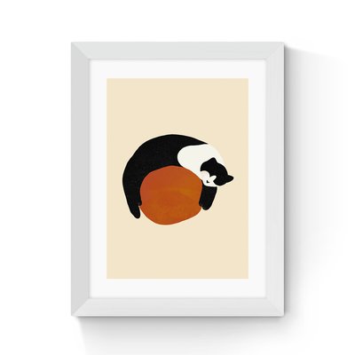 Sleeping Cat by Sifa Mustafa EAST END PRINTS