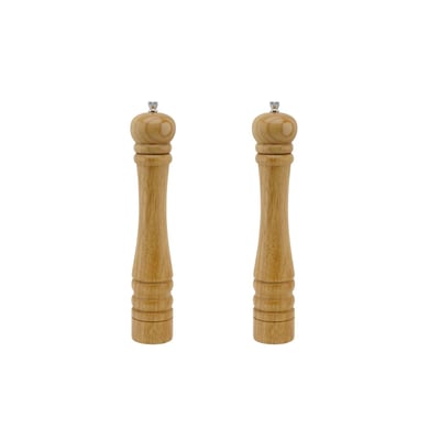 Ensemble de 2 Moulins à poivre manuel couleur bois 32 cm Divers FM PROFESSIONAL