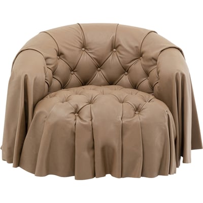 Fauteuil en cuir, DRAPES KARE DESIGN