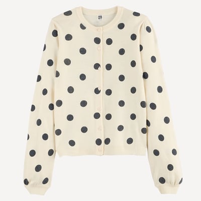 Cardigan en fine maille, motif à pois LA REDOUTE COLLECTIONS