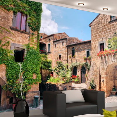 Papier peint intissé panoramique Paysage Tuscan alley EDEN