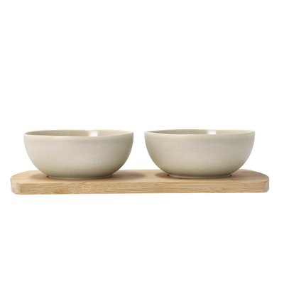 Plateau en bambou avec 2 bols SHOKU VILLA COLLECTION