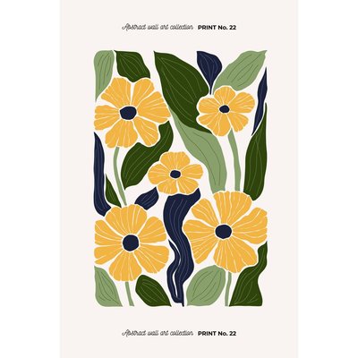 Tableau Mural Encadré Print No. 22 Fleurs Stylisées ABSTRAIT CEANOTHE