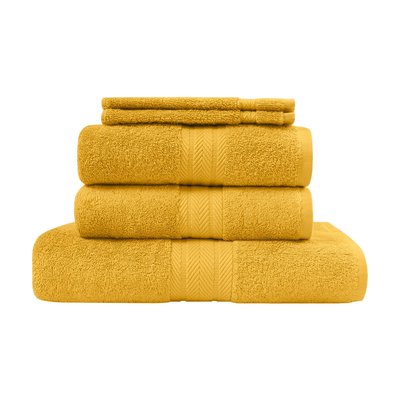 Ensemble de bain 5 pièces (1 drap de bain + 2 serviettes de toilette + 2 gants) LUXURY SENSEI MAISON