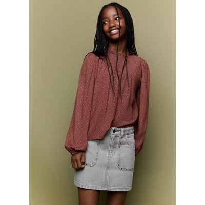 Jupe en jean à détails de clous MANGO KIDS