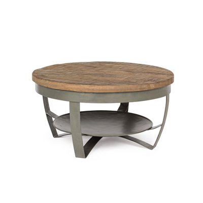 Table basse ronde en bois et métal - COSTALE HELLIN, DEPUIS 1862