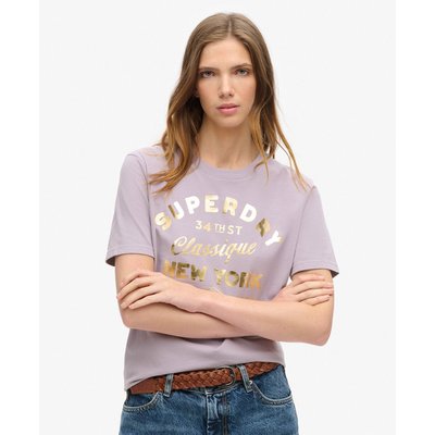 T-shirt décontracté à logo métallisé Luxe SUPERDRY