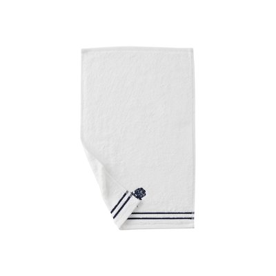 Serviette invité coton et viscose de bambou ROSABLUE CARRE BLANC