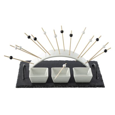 Set apéritif design ardoise Arc SECRET DE GOURMET