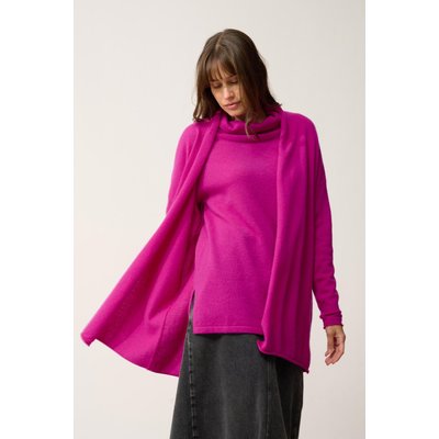 Gilet Long Ouvert Col Châle Violine Maddie JUST CASHMERE