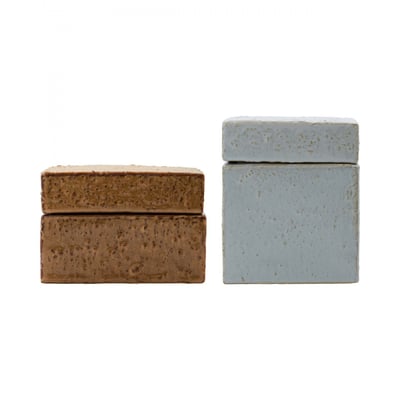 Lot de 2 boîtes de rangement en grès Treasure HOUSE DOCTOR