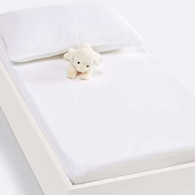 Drap-housse bébé gaze de coton uni, Kumla LA REDOUTE INTERIEURS