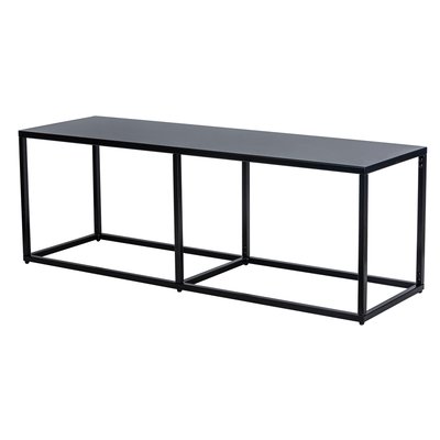 Banc, métal, style industriel noir, YORK NORDLYS
