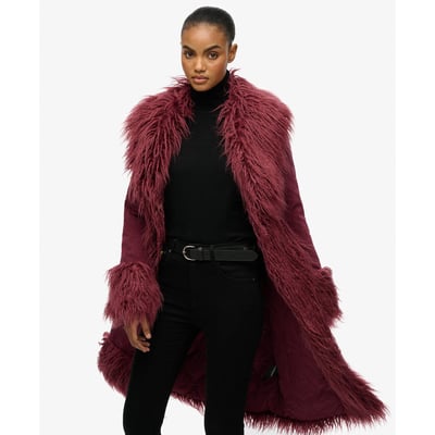 Manteau Afghan Long Coupe Ajustée SUPERDRY