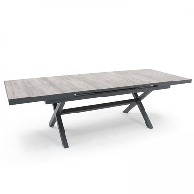 Table extensible 10 places en céramique et aluminium, TIVOLI OVIALA