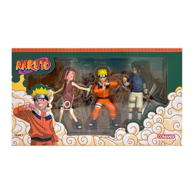 Naruto Lot de 3 Figurines Non articulees de Naruto Sasuke et Sakura 10 cm COMANSI