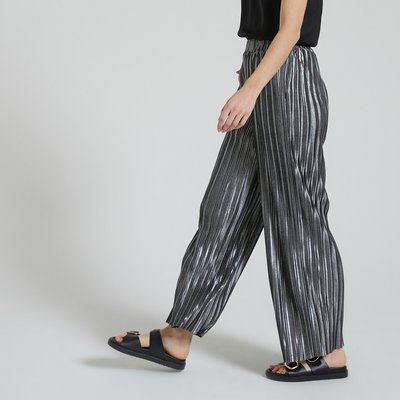 Wide-leg satin-pleated trousers IKKS