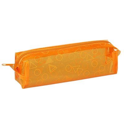 Trousse scolaire transparente rectangulaire FLUO COLOURS VIQUEL